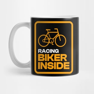 Racing Biker Inside Bicycle Mug